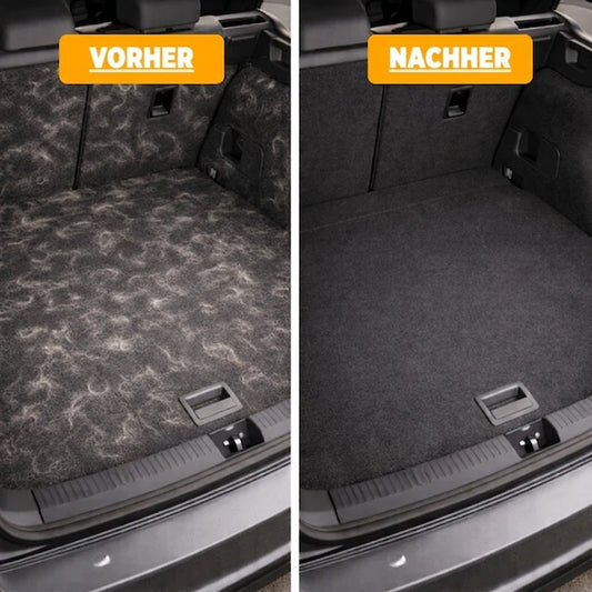 Kofferraum vorher und nachher