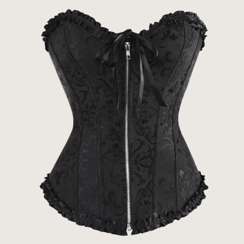 Zip Lace Waist Training Corset