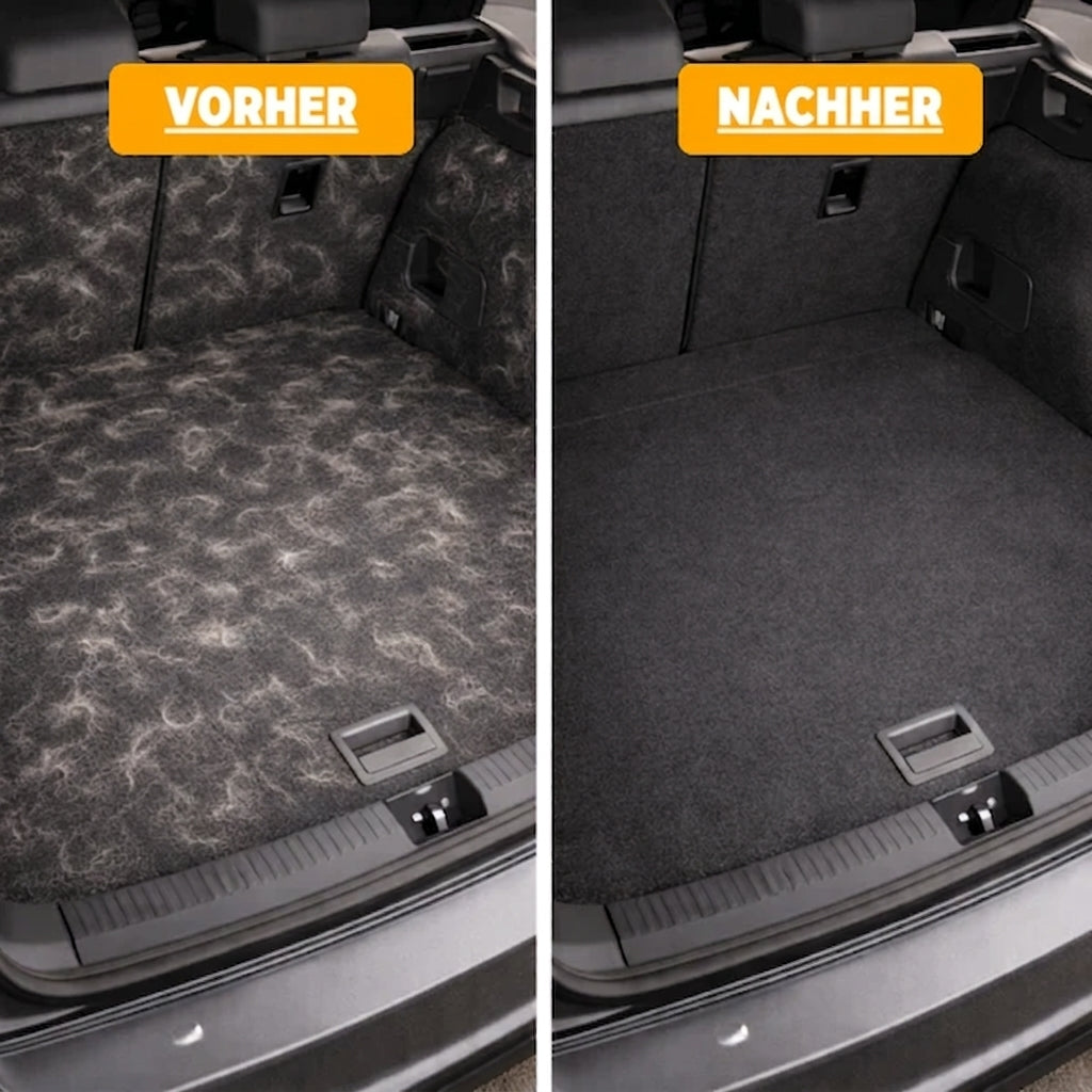 Kofferraum vorher und nachher