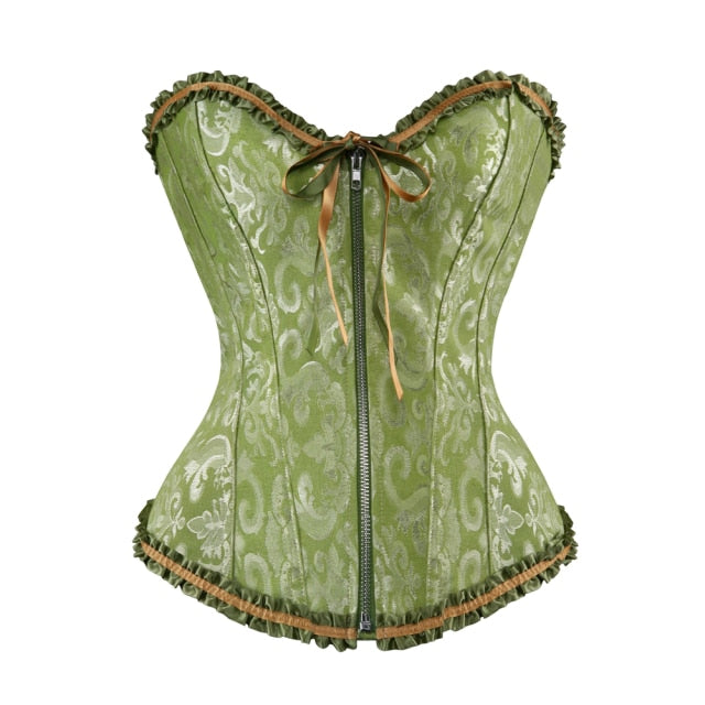 Zip Lace Waist Training Corset