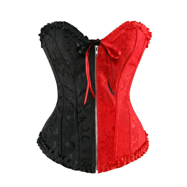 Zip Lace Waist Training Corset