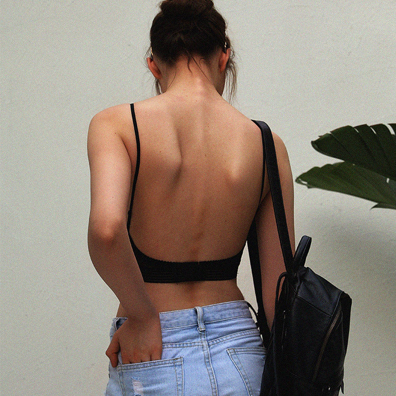 Sexy Low Back Wireless Bra